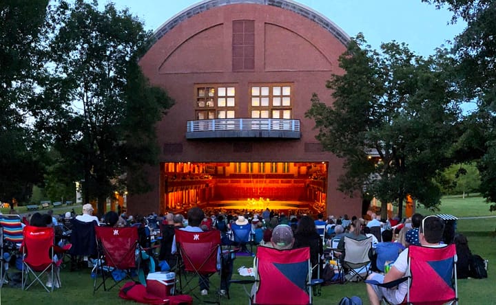 A concert at Tanglewood's Seiji Ozawa Hall in 2022. (Bill Shein/Berkshire Argus)